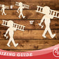 Unfinished Wood Ladder Worker Shape | DIY Craft Cutout | up to 46" DIY