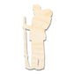 Unfinished Wood War Soldier Shape | DIY Craft Cutout | up to 46" DIY