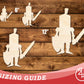Unfinished Wood Cute Knight Shape | DIY Craft Cutout | up to 46" DIY