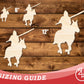 Unfinished Wood Knight Shape | DIY Craft Cutout | up to 46" DIY