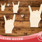 Unfinished Wood Rock On Shape | DIY Craft Cutout | up to 46" DIY