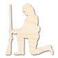 Unfinished Wood Kneeling Soldier Shape | DIY Craft Cutout | up to 46" DIY