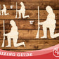 Unfinished Wood Kneeling Soldier Shape | DIY Craft Cutout | up to 46" DIY