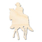 Unfinished Wood Soldier Riding Horse Shape | DIY Craft Cutout | up to 46" DIY