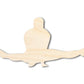 Unfinished Wood Gymnast Press Up Shape | DIY Craft Cutout | up to 46" DIY