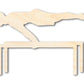 Unfinished Wood Gymnast Parallel Beam Shape | DIY Craft Cutout | up to 46" DIY