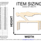 Unfinished Wood Gymnast Parallel Beam Shape | DIY Craft Cutout | up to 46" DIY