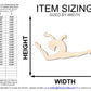 Unfinished Wood Gymnast Leap Shape | DIY Craft Cutout | up to 46" DIY