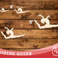 Unfinished Wood Gymnast Leap Shape | DIY Craft Cutout | up to 46" DIY