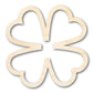Unfinished Wood Four Leaf Clover Outline Shape | DIY Craft Cutout | up to 46" DIY