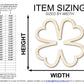 Unfinished Wood Four Leaf Clover Outline Shape | DIY Craft Cutout | up to 46" DIY
