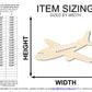 Unfinished Wood Air Plane Shape | DIY Craft Cutout | up to 46" DIY