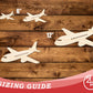 Unfinished Wood Air Plane Shape | DIY Craft Cutout | up to 46" DIY