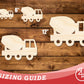 Unfinished Wood Cement Truck Shape | DIY Craft Cutout | up to 46" DIY