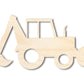 Unfinished Wood Backhoe Shape | DIY Craft Cutout | up to 46" DIY