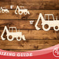 Unfinished Wood Backhoe Shape | DIY Craft Cutout | up to 46" DIY