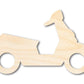 Unfinished Wood Moped Shape | DIY Craft Cutout | up to 46" DIY