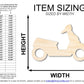 Unfinished Wood Moped Shape | DIY Craft Cutout | up to 46" DIY