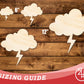 Unfinished Wood Lightning Cloud Shape | DIY Craft Cutout | up to 46" DIY