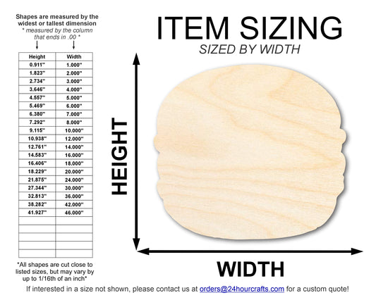 Unfinished Wood Macaron Shape | DIY Craft Cutout | up to 46" DIY
