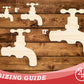 Unfinished Wood Water Faucet Shape | DIY Craft Cutout | up to 46" DIY