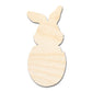 Unfinished Wood Bunny in Easter Egg Shape | DIY Craft Cutout | up to 46" DIY
