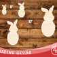 Unfinished Wood Bunny in Easter Egg Shape | DIY Craft Cutout | up to 46" DIY