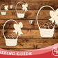 Unfinished Wood Egg Easter Basket Shape | DIY Craft Cutout | up to 46" DIY