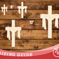 Unfinished Wood Draped Cross Shape | DIY Craft Cutout | up to 46" DIY