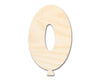 Unfinished Wood Balloon Number 0 Shape | DIY Craft Cutout | up to 46" DIY