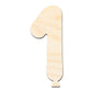 Unfinished Wood Balloon Number 1 Shape | DIY Craft Cutout | up to 46" DIY