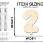 Unfinished Wood Balloon Number 2 Shape | DIY Craft Cutout | up to 46" DIY