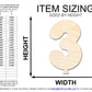 Unfinished Wood Balloon Number 3 Shape | DIY Craft Cutout | up to 46" DIY