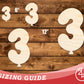 Unfinished Wood Balloon Number 3 Shape | DIY Craft Cutout | up to 46" DIY