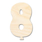 Unfinished Wood Balloon Number 8 Shape | DIY Craft Cutout | up to 46" DIY