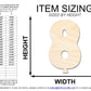 Unfinished Wood Balloon Number 8 Shape | DIY Craft Cutout | up to 46" DIY