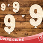 Unfinished Wood Balloon Number 9 Shape | DIY Craft Cutout | up to 46" DIY