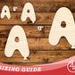 Unfinished Wood Balloon Letter A Shape | DIY Craft Cutout | up to 46" DIY