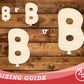 Unfinished Wood Balloon Letter B Shape | DIY Craft Cutout | up to 46" DIY