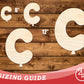 Unfinished Wood Balloon Letter C Shape | DIY Craft Cutout | up to 46" DIY