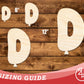 Unfinished Wood Balloon Letter D Shape | DIY Craft Cutout | up to 46" DIY