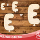 Unfinished Wood Balloon Letter E Shape | DIY Craft Cutout | up to 46" DIY