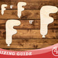 Unfinished Wood Balloon Letter F Shape | DIY Craft Cutout | up to 46" DIY