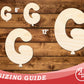 Unfinished Wood Balloon Letter G Shape | DIY Craft Cutout | up to 46" DIY