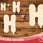 Unfinished Wood Balloon Letter H Shape | DIY Craft Cutout | up to 46" DIY