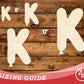 Unfinished Wood Balloon Letter K Shape | DIY Craft Cutout | up to 46" DIY