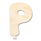Unfinished Wood Balloon Letter P Shape | DIY Craft Cutout | up to 46" DIY