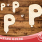 Unfinished Wood Balloon Letter P Shape | DIY Craft Cutout | up to 46" DIY