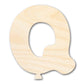 Unfinished Wood Balloon Letter Q Shape | DIY Craft Cutout | up to 46" DIY