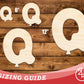 Unfinished Wood Balloon Letter Q Shape | DIY Craft Cutout | up to 46" DIY